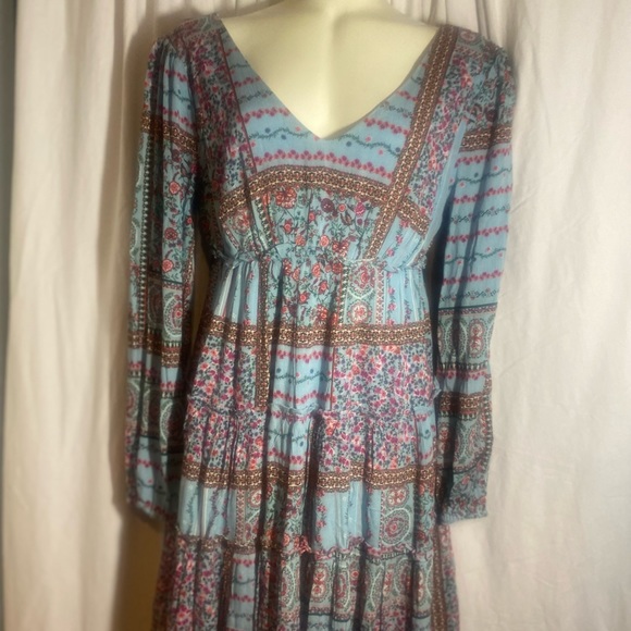 NWT Altar’d State Boho Patterned Blue Dress - Picture 4 of 4